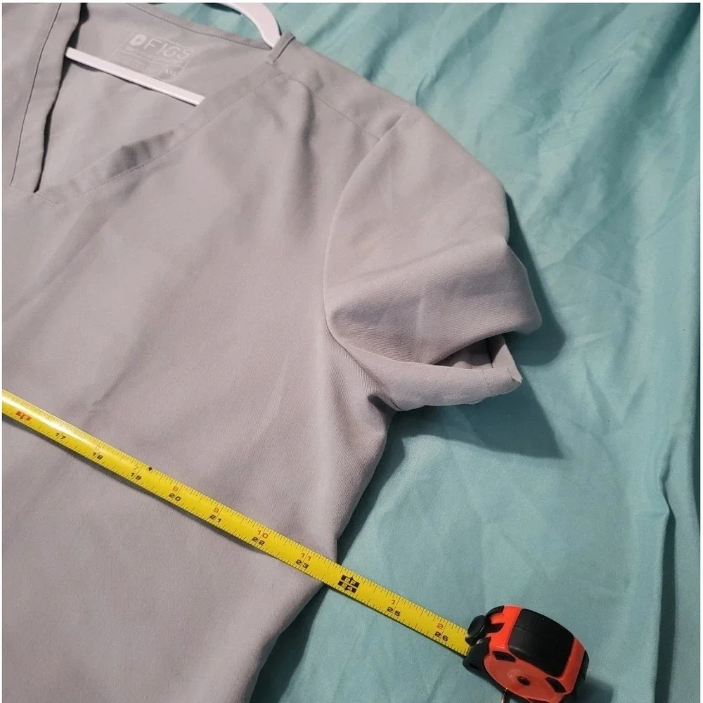 Figs Scrub Top Womens XXL Gray Casma Three Pocket Nurse Hospital Uniform‎ Dr